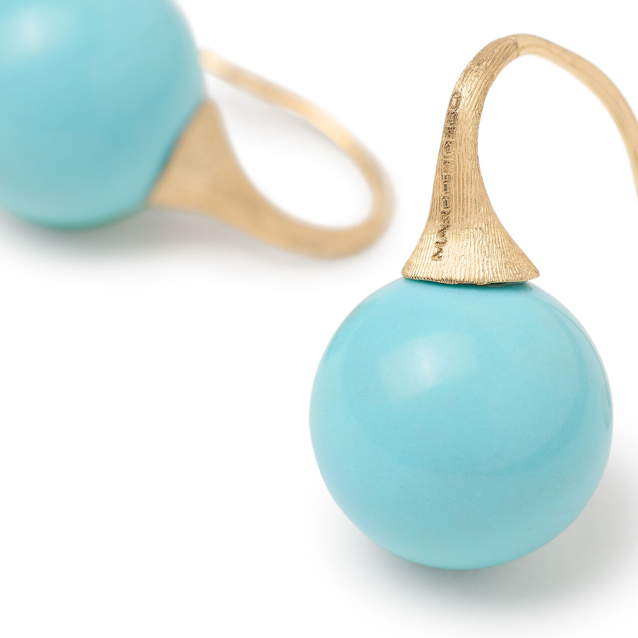 Marco Bicego Africa Yellow Gold and Turquoise Earrings OB1639-A TU01 Y  image number 2